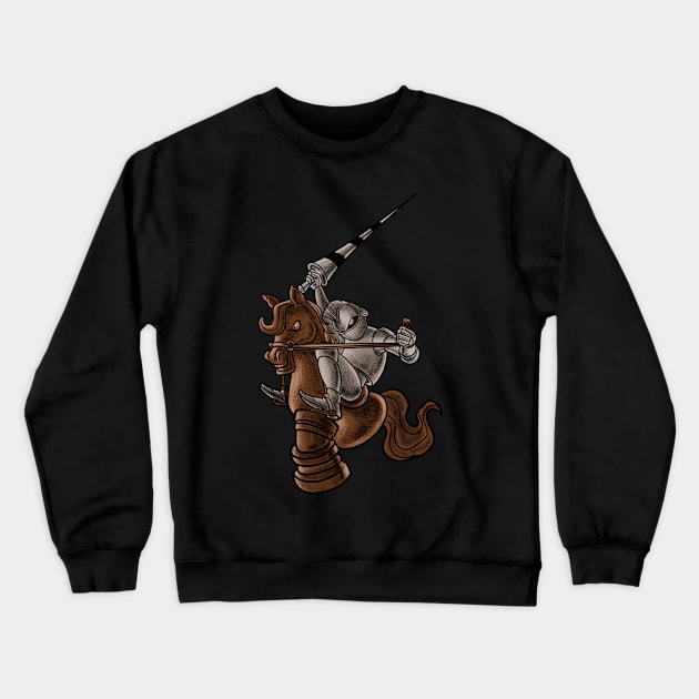 The Enchanted Equestrian: A Majestic Chess Knight Design Crewneck Sweatshirt by Holymayo Tee